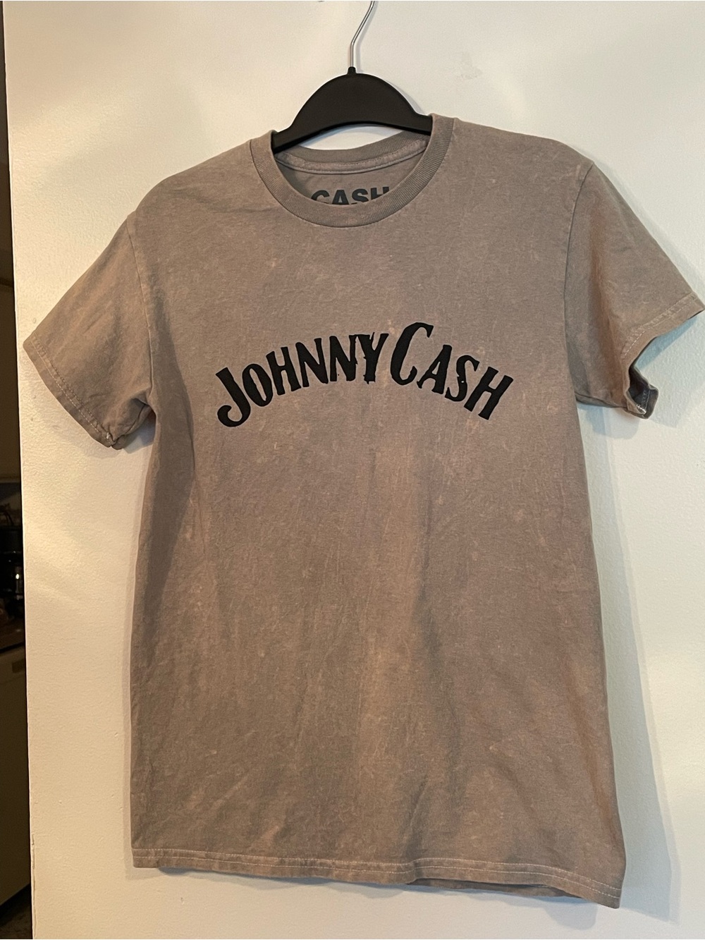 Johnny Cash Ring Of Fire T-Shirt S Mineral Wash Brown Nashville Graphic Tee 2024